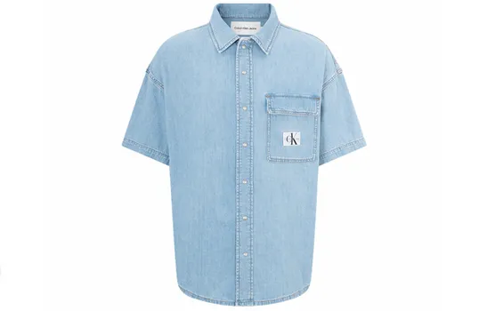 Мужская рубашка Calvin Klein, цвет 1AA - Denim blue
