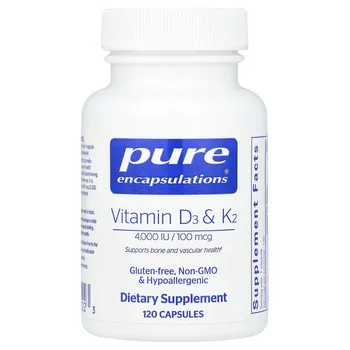 Pure Encapsulations, Витамины D3 и K2, 120 капсул