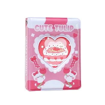 INS Стиль 3-дюймовый фотоальбом Kawaii Heart Hollow Star Chasing Альбом Корейская коллекция Книга Изысканное украшение дома 40 сеток 40 slots фиолетовый