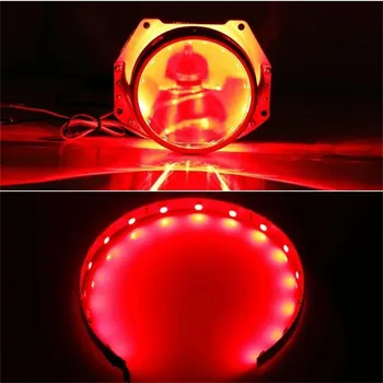 2 шт. DIY Devil Eyes светодиодный комплект колец Halo HID проектор автомобильные фары 360 градусов Demon Eyes светодиодные фонари модифицированные линзы Q5 Hela белый