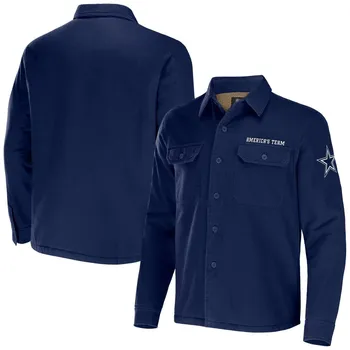 Мужская коллекция NFL x Darius Rucker от Fanatics Navy Dallas Cowboys, парусиновая куртка-рубашка на пуговицах