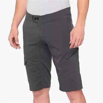 Велошорты 100% Ridecamp Shorts, Charcoal, 2021