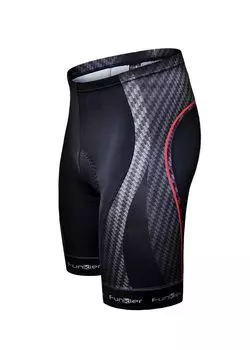 Велошорты 15-055 S-2772-E8 Red с памперсом E8 карбон-дизайн черно-красные S FunkierBike