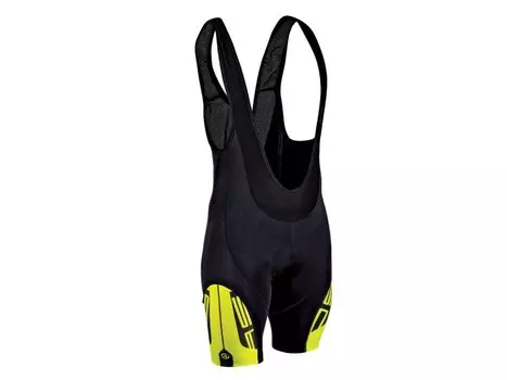 Велошорты 8-7102009 Men Sport Bib 13F c лямками с памперсом неоново-черные XL AUTHOR