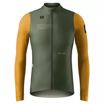 Майка GOBIK SUPERHYDER MEN FOWLER, длинный рукав, темно-зеленый/оранжевый, 10-01-084-002 (Размер: L, Цвет: Темно-зеленый/оранжевый)