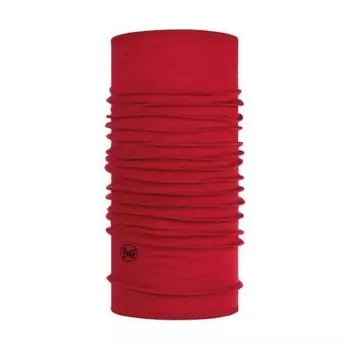 Велобандана Buff Midweght Merino Wool Solid Red Hat Shale Grey Multi Stripes, 113023.425.10.00