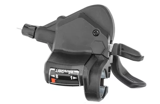 Манетка велосипедная Microshift TS39-8R, правый, 8 скоростей, с тросом 2050 мм, ST (590123)