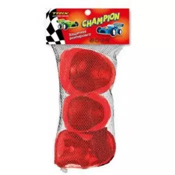 Комплект защиты детская TRIX Champion, размер M, (наколенники, налокотники, защита запястий), красная, PRTX01MCH