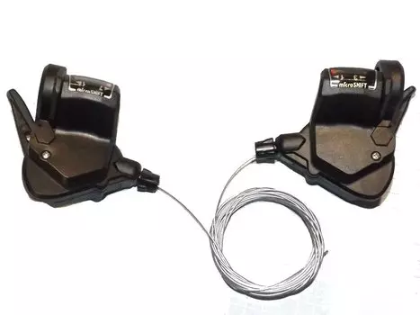 Манетки велосипедные MICROSHIFT, левая, правая, 3х7 передач, MICROSHIFT TS-38 3х7 speed