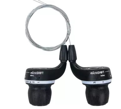 Манетки велосипедные MICROSHIFT MS29-6-8, 3х6 скоростей, комплект, MS29-6