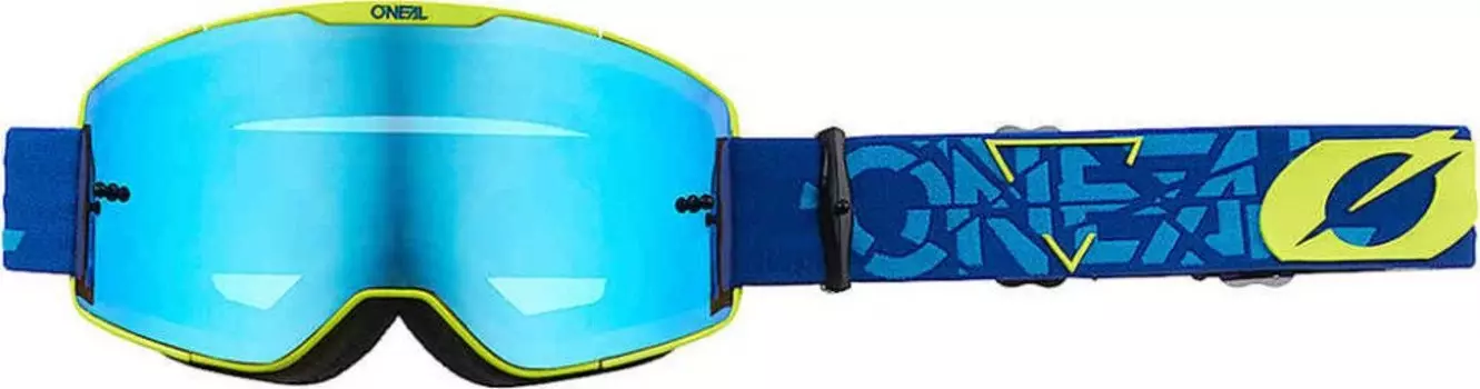 Маска ONeal B-20 Goggle STRAIN V.22 blue/neon yellow - radium blue, 6023-414