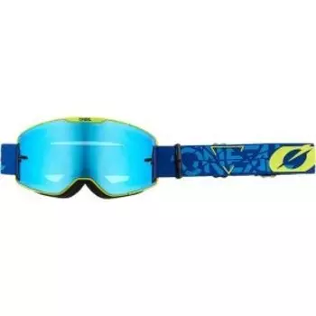 Маска ONeal B-20 Goggle STRAIN V.22 blue/neon yellow - radium blue, 6023-414