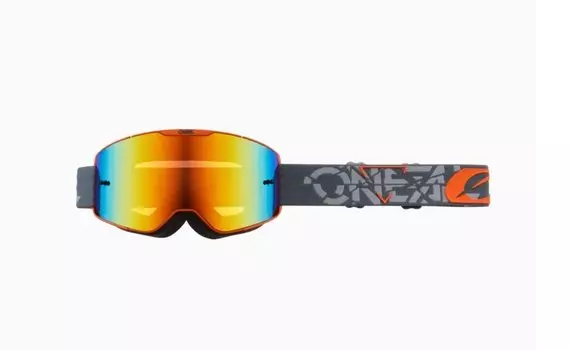Маска ONeal B-20 Goggle STRAIN V.22 gray/orange - radium red, 6023-416
