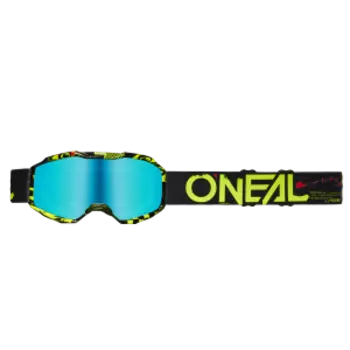 Маска подростковая O'Neal B-10 ATTACK black/neon yellow - radium blue, 6029-107