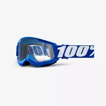 Маска велосипедная 100% Strata 2 Youth Goggle, подростковая, Blue / Clear Lens, 50521-101-02