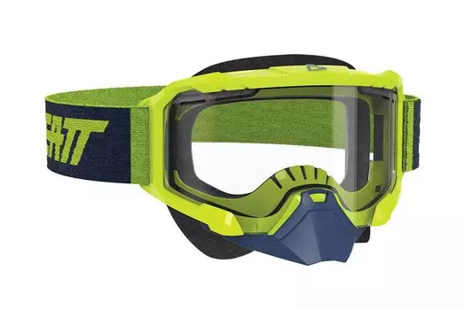 Маска велосипедная Leatt Velocity 4.5 SNX Goggle, Neon Lime Clear, 8020003080