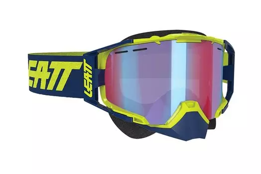 Маска велосипедная Leatt Velocity 6.5 SNX Goggle, Iriz Ink/Lime Blue, 8020003005