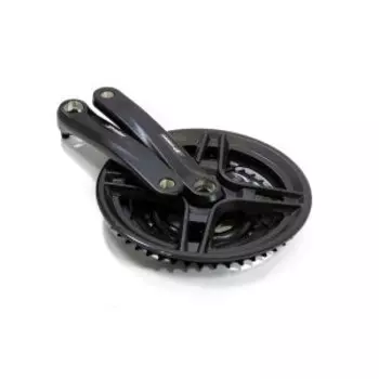 Система велосипедная Prowheel, звезды на 28x38x48 зуба, сталь, шатуны алюминий, 170 мм, черный, TY-CM03 (10861)
