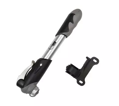 Мининасос Green Cycle GPM-423 алюминиевый, высокое давление/большой объем, presta+schrader, серый