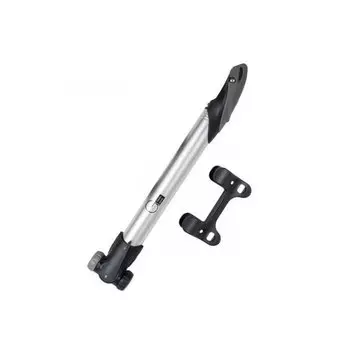 Мининасос велосипедный Green Cycle GPM-079, со складной Т-ручкой, под два типа клапана AV+FV, серый, PUM-07-78