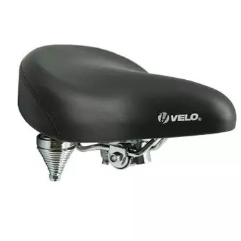Седло велосипедное VELO, комфорт, 269х255мм, 1068г, пена, черное, VL-8030