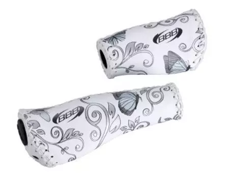 Грипсы велосипедные BBB grips ErgoFix, 92mm/135mm, butterfly silver, серебристый, BHG-17N_butterfly