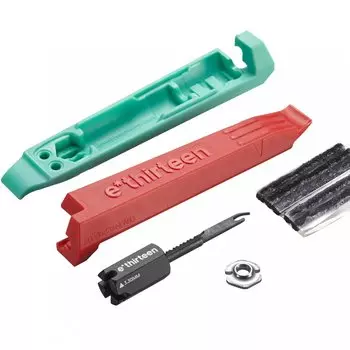 Монтажки с ремкомплектом E Thirteen Tire Lever Plug Kit Red/Seafoam, TR1UNA-128