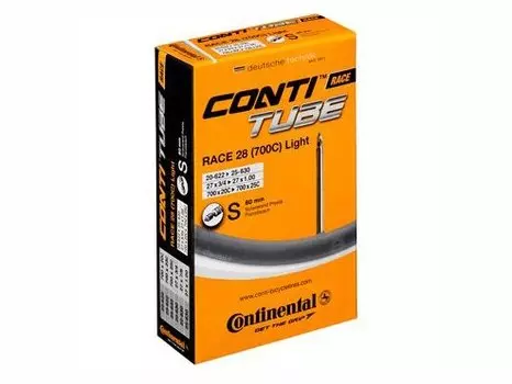 Камера велосипедная Continental Race 28" Light, 20-622 / 25-630, S80, спортниппель, 0181871