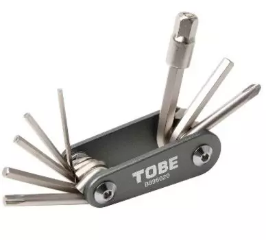 Мультитул TO BE B996020, 9 в 1, шестигранники на 2/2,5/3/4/5/6/8 мм, отвертка (+), torx Т25, 2124