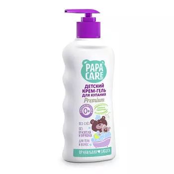 PAPA CARE Крем-гель детский для купания с помпой