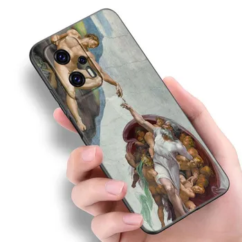 Чехол для телефона Michelangelo Adam Fresco Art для Xiaomi POCO F2 F3 M2 M3 M4 X3 X4 Pro NFC F4 GT 5G F1 X2 C3 C31 C40 M5S черный чехол Xiaomi POCOphone F1