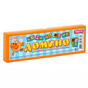 Игра настольная стеллар домино 3 герои мультфильмов 00003