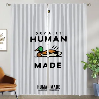 H-human Mades Shades Modern Living Room Curtains for Camera Blackout Curtain Home Interior Curtains 2 Pieces Tulle for Bedroom W50xH70cmx2pcs-CL