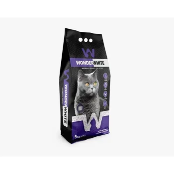 Wonder White Lavender наполнитель для кошек комкующийся c ароматом лаванды - 5 кг домашнее содержание для всех возрастов мешок Турция 1 уп. х 1 шт. х 5 кг