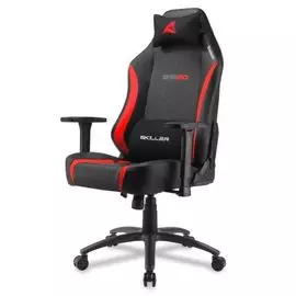 Кресло Sharkoon SGS20-BK/RD игровое, чёрно-красное, до 120кг (синтетическая кожа, регулируемый угол наклона, механизм качания)