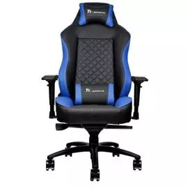 Кресло игровое Thermaltake Tt eSPORTS GT Comfort GTC 500 до 150кг, кожзаменитель, black/blue