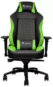 Кресло игровое Thermaltake Tt eSPORTS GT Comfort GTC 500 до 150кг, кожзаменитель, black/green