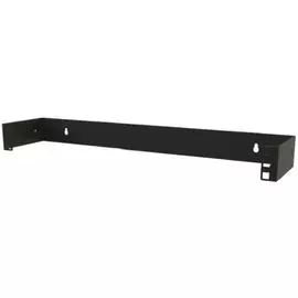 Кронштейн настенный для 19 1U Hyperline BW19-1U-110F-RAL9005 глубина 110 мм, фиксированный, цвет черный (RAL 9005)