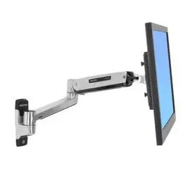 Кронштейн настенный Ergotron LX Sit-Stand Настенное крепление "Рука" для монитора , серебр. 45-353-026
