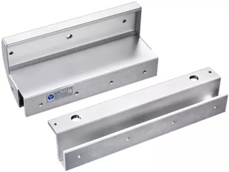 Кронштейн Yli Electronic MBK-180NGZ GZ-образный для крепления ответной планки и электромагнитного замка на безрамную стеклянную дверь, толщиной 10-15