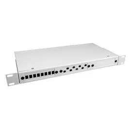 Кросс-бокс BNH B700.1-24-GY стоечный, портов: 24, FC, ST, SC, duplex LC, 48 хОВ, 1U, 44х410х220 мм (ВхШхГ), цвет: серый