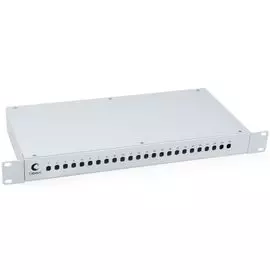 Кросс-бокс Cabeus FO-19-24ST оптический 19" на 24 ST(FC) со сплайс-кассетой и КДЗС (без пигтейлов и проходных адаптеров)