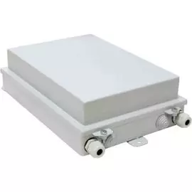 Кросс-муфта оптическая настенная IP65 TELCORD КН-М-16-IP65-GY-4LC/SM-d-8LC/U-SM(A1)-1КУ 321х203х85 мм, 4 адаптера LC/SM, 8 пигтейлов LC/UPC SM (OS2 9/