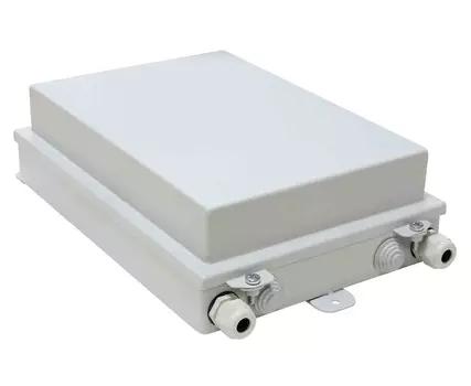 Кросс-муфта оптическая настенная IP65 TELCORD КН-М-16-IP65-GY-8FC/APC-8FC/APC-SM-1КУ 321х203х85 мм,