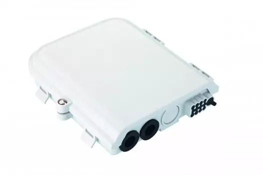 Кросс оптический настенный Eurolan 48P-00-08-65WT FTTx, IP65, 8 адаптеров, белый