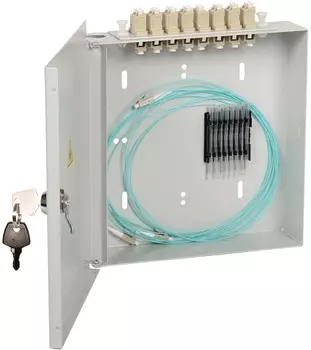 Кросс оптический настенный ITK FOBX8-N-4LCUD03 укомплектованный: LC (duplex) 4шт; (OM3)