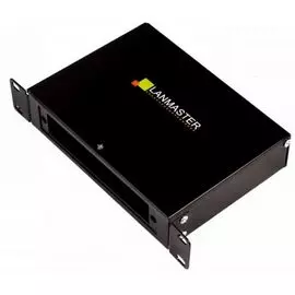 Кросс оптический настенный Lanmaster LAN-FOB10-1P 10" под адаптерную панель, в шкаф, на DIN-рейку