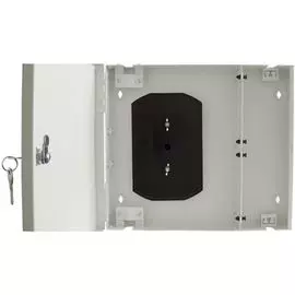 Кросс оптический настенный с дверцей, с замком TELCORD КН-16 4-LC/SM-d-8-LC/UPC-SM(A1)-1-КУ-GY 350х3