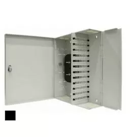 Кросс оптический настенный с дверцей, с замком TELCORD КН-96 96-LC/SM-d-192-LC/UPC-SM-6-КУ-BK