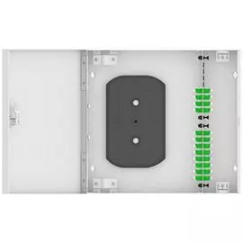 Кросс оптический настенный TopLAN КРН-Top-24LC/A-OS2-GY 24 LC/APC адаптера, одномодовый, укомплектованный